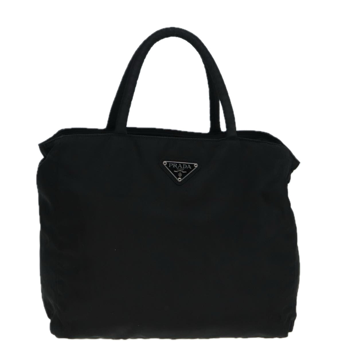 PRADA Hand Bag Nylon Black Auth