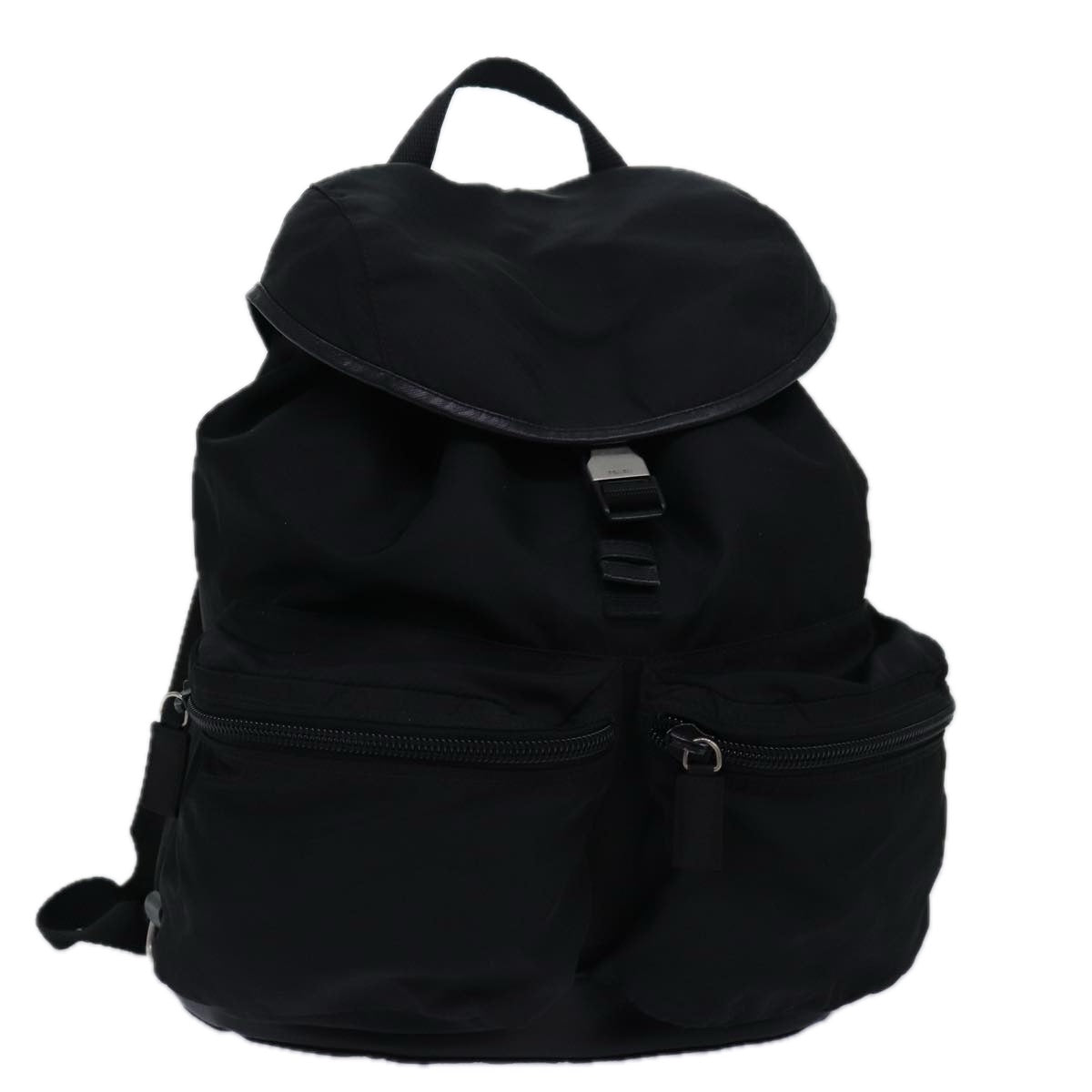 PRADA Backpack Nylon Black Auth