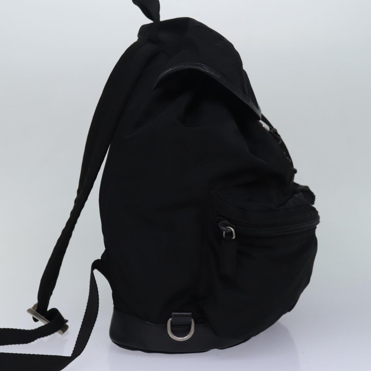 PRADA Backpack Nylon Black Auth