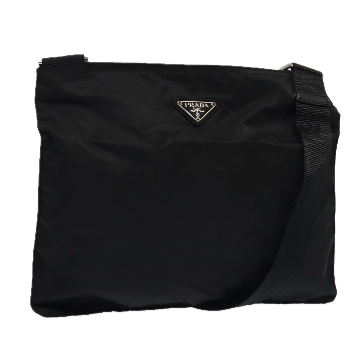 PRADA Shoulder Bag Nylon Black Auth