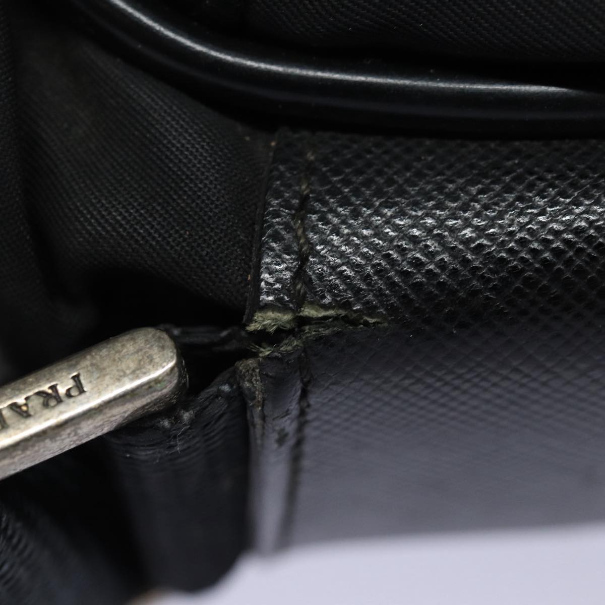 PRADA Shoulder Bag Nylon Black Auth