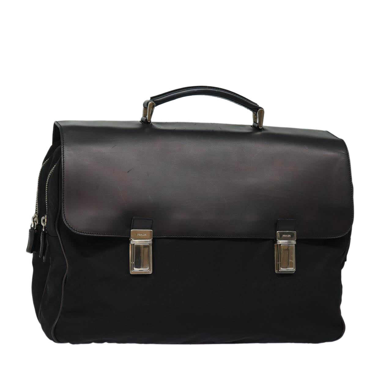 PRADA Hand Bag Nylon Black Auth
