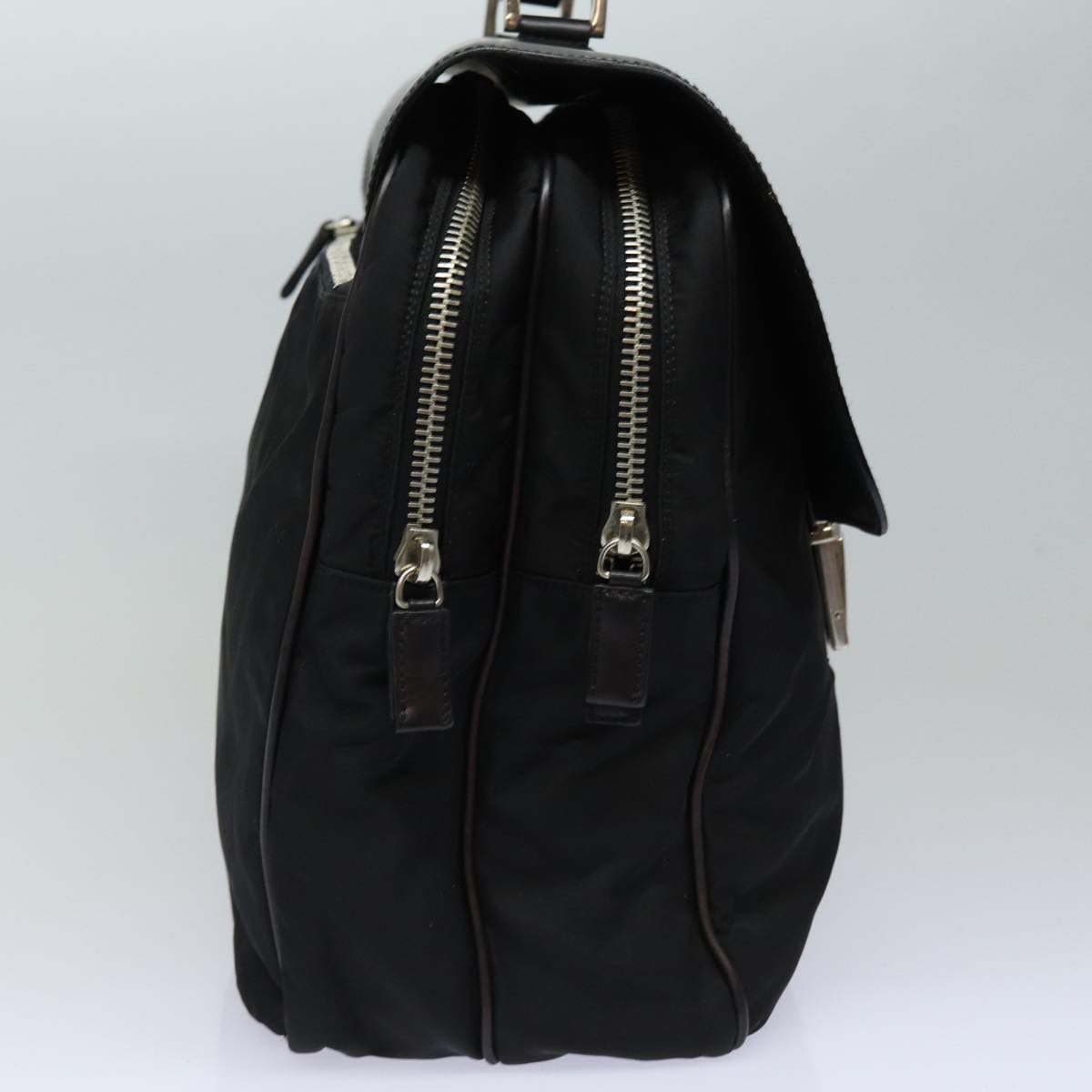 PRADA Hand Bag Nylon Black Auth