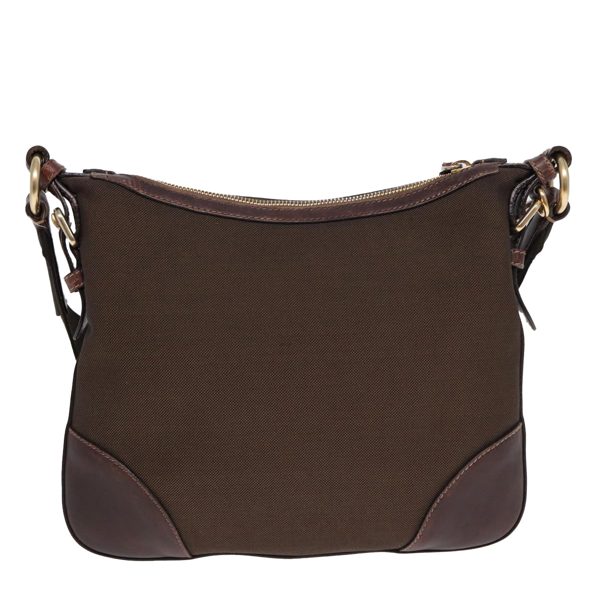 PRADA Shoulder Bag Canvas Brown Auth
