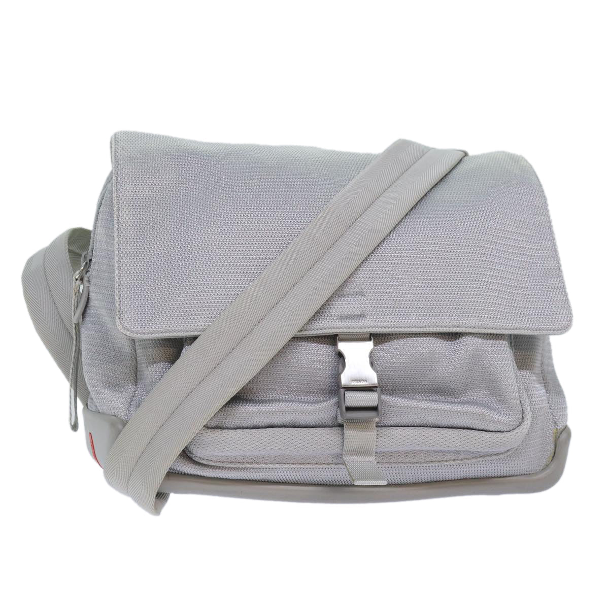 PRADA Sports Shoulder Bag Nylon Gray Auth