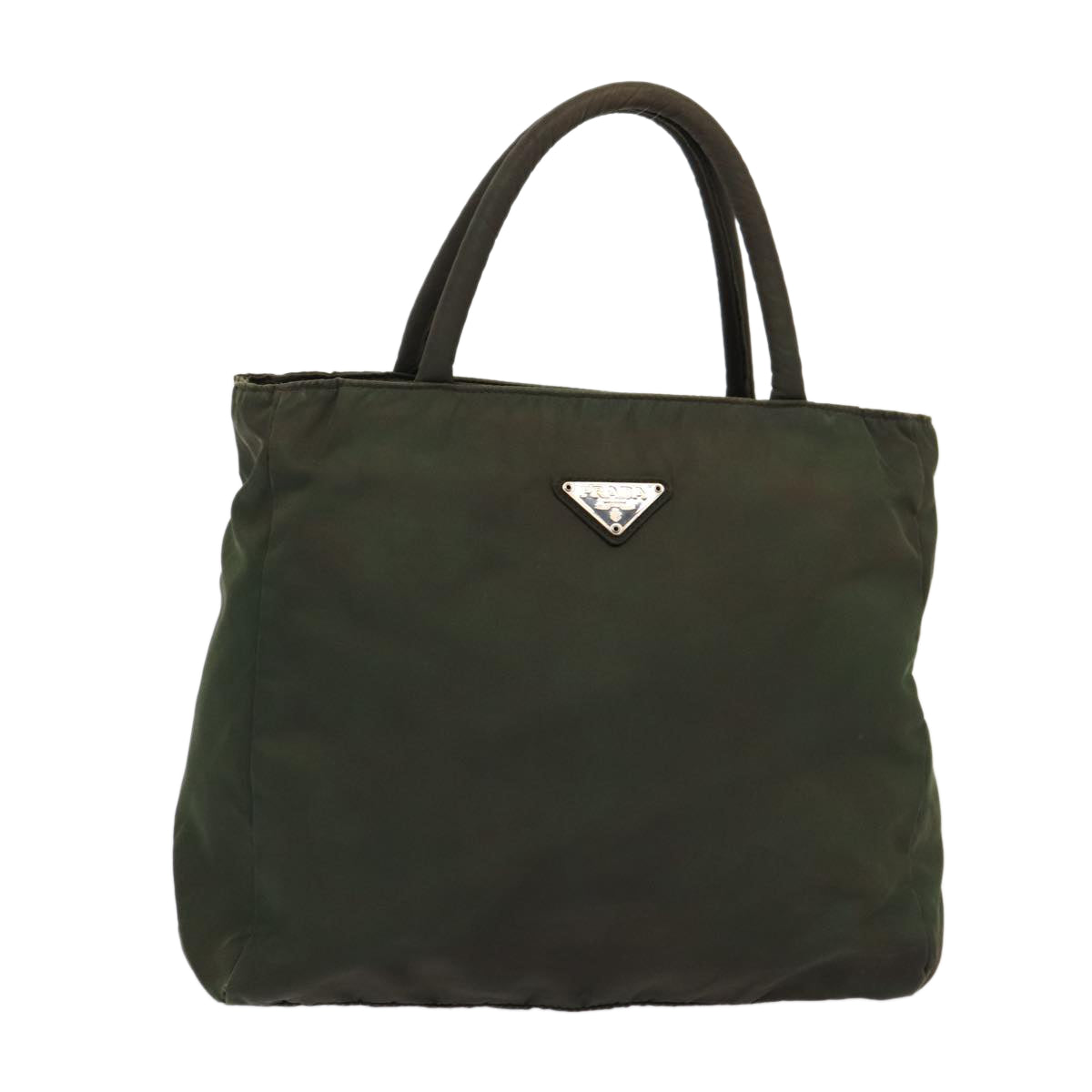 PRADA Hand Bag Nylon Khaki Auth