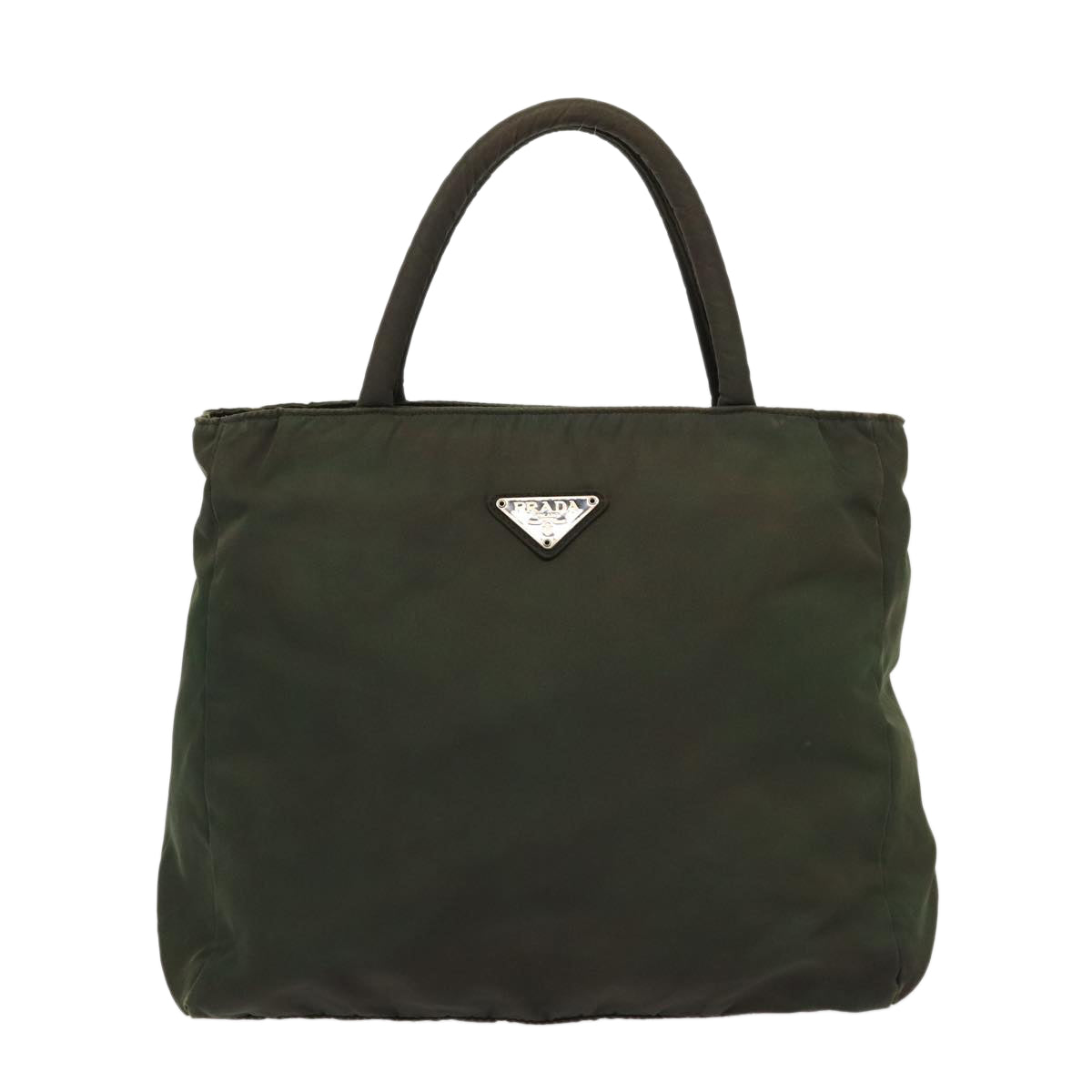 PRADA Hand Bag Nylon Khaki Auth