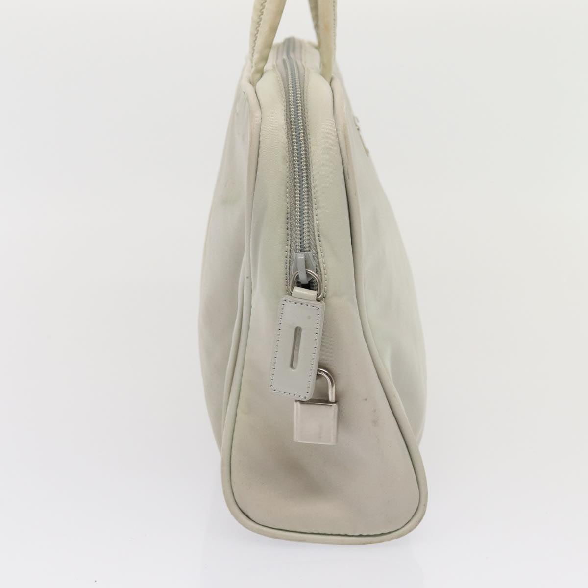 PRADA Hand Bag Nylon Gray Auth
