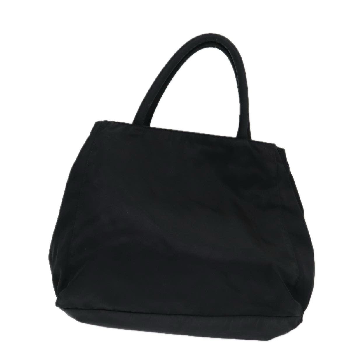 PRADA Hand Bag Nylon Black Silver Auth