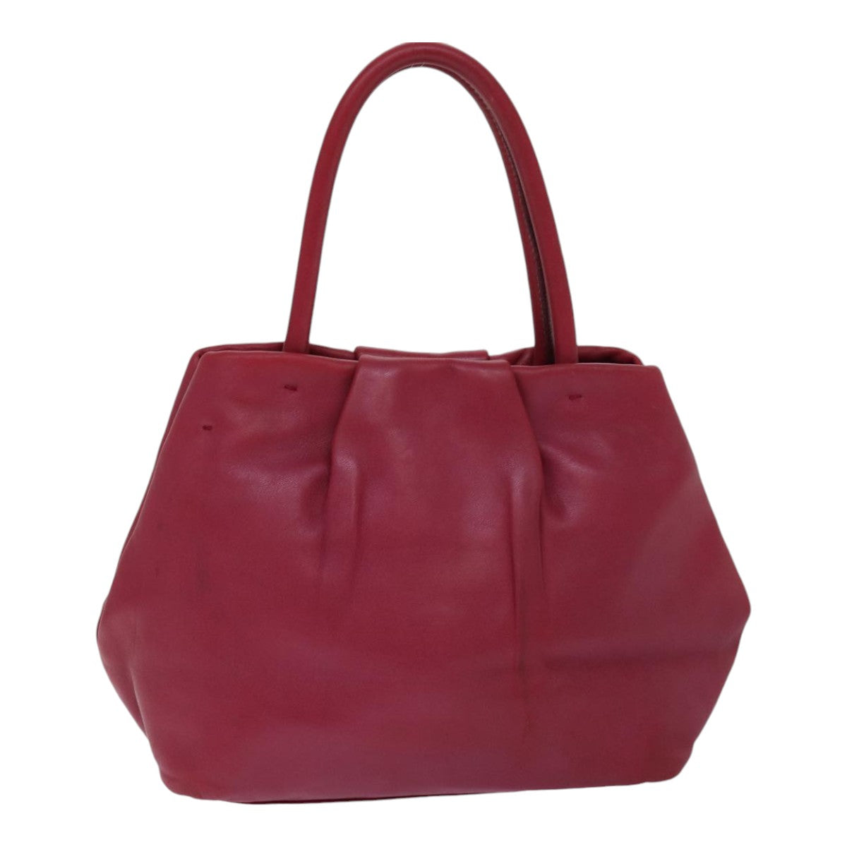 PRADA Hand Bag Leather Pink Auth
