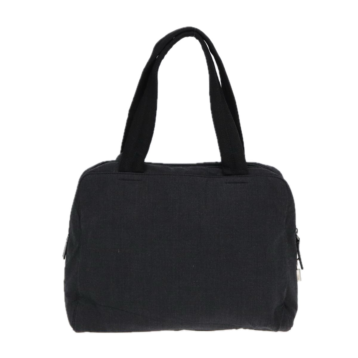 PRADA Sports Hand Bag Canvas Gray Silver Auth