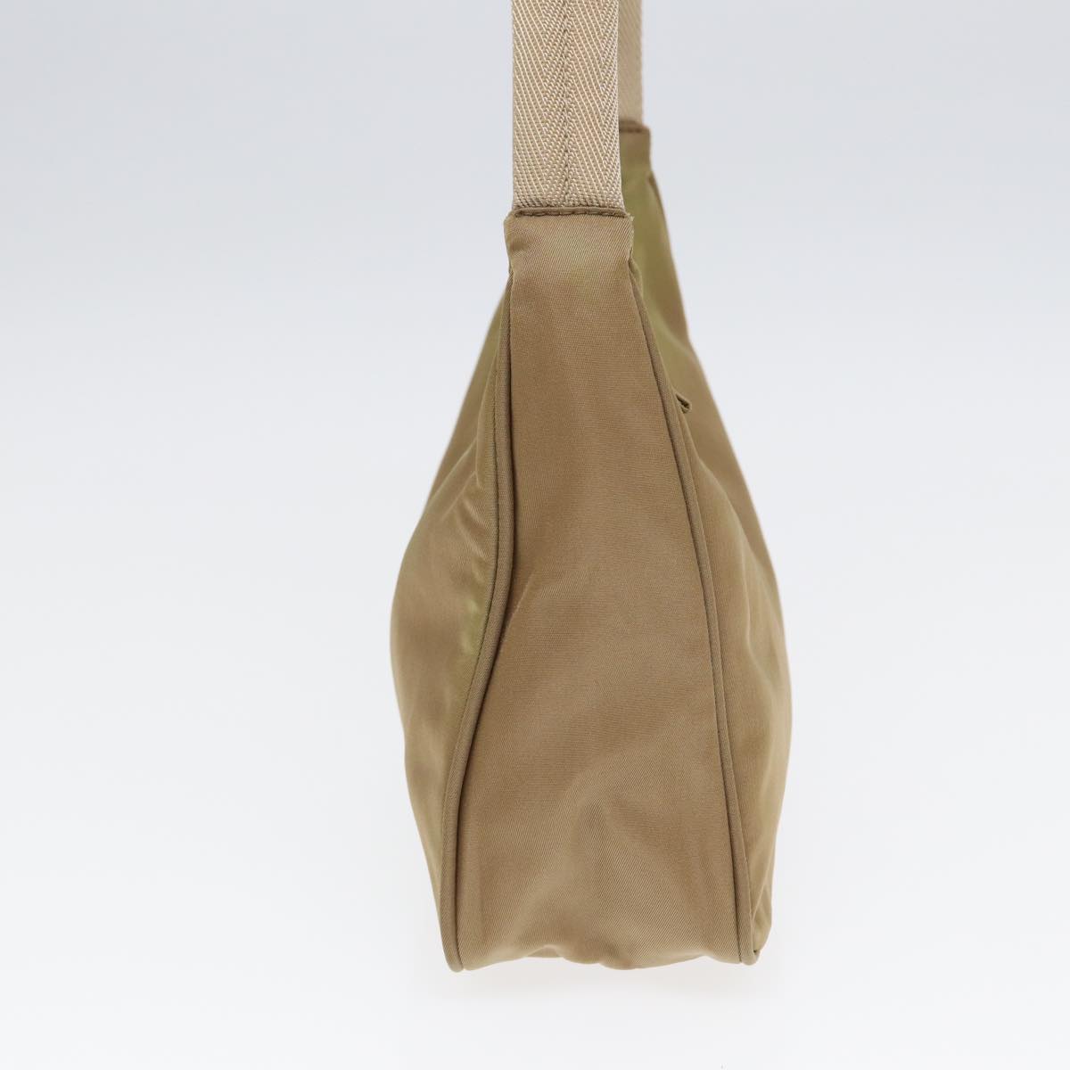 PRADA Hand Bag Nylon Beige Auth