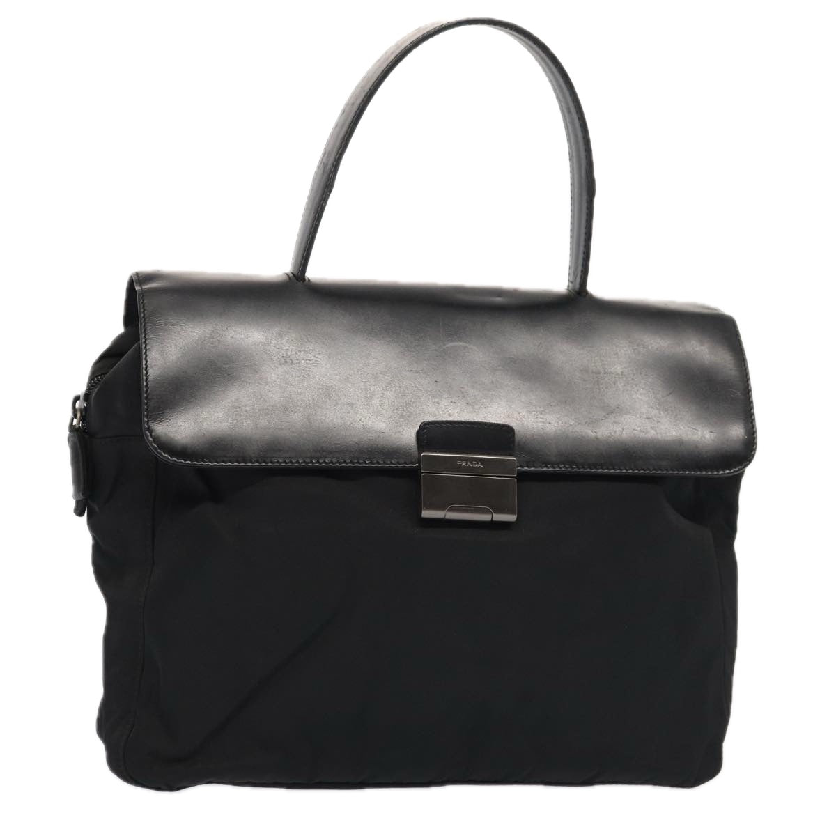 PRADA Hand Bag Nylon Black Auth