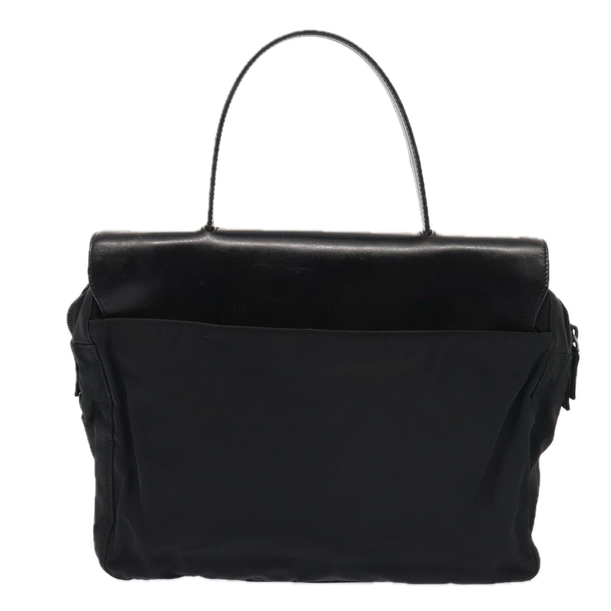 PRADA Hand Bag Nylon Black Auth