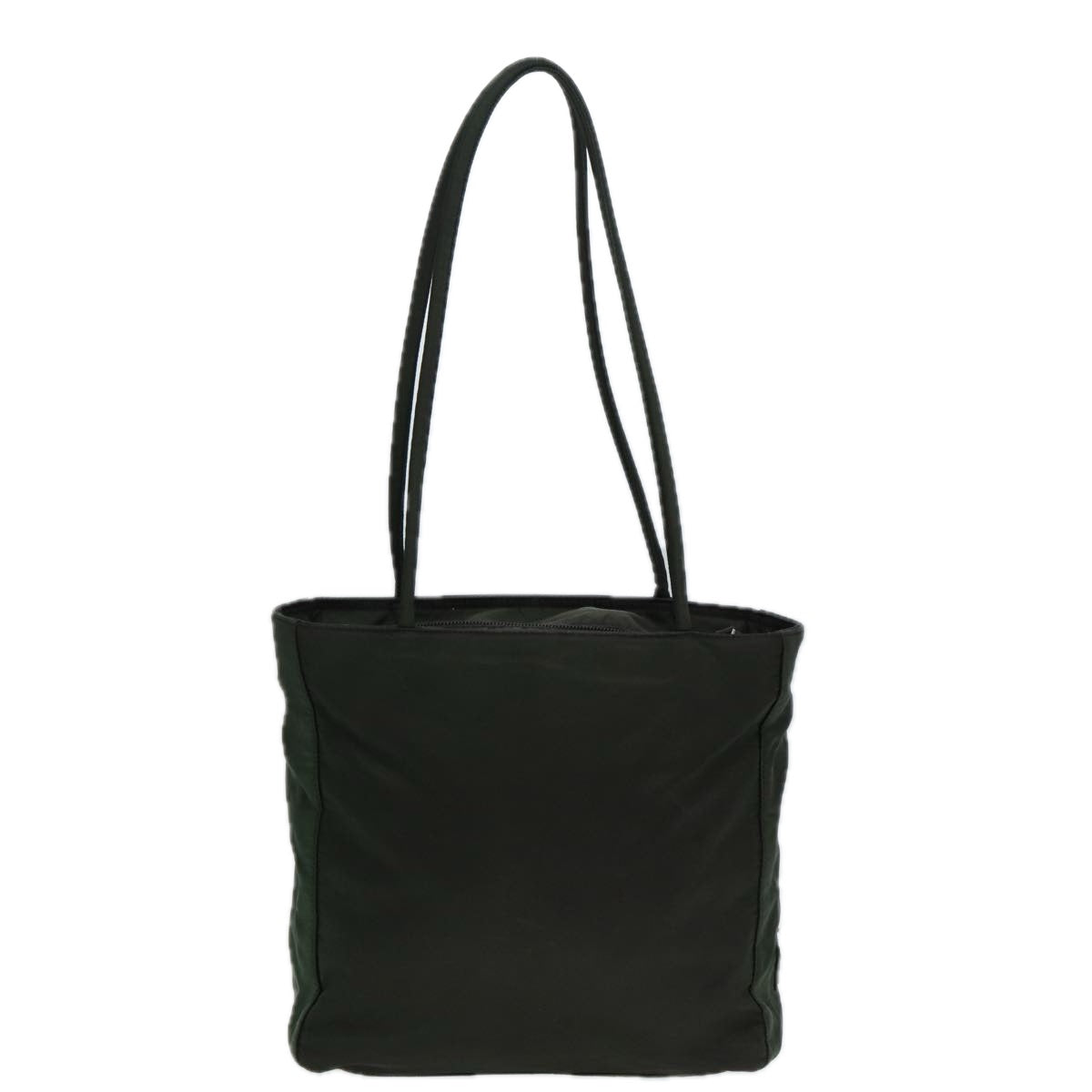 PRADA Shoulder Bag Nylon Green Silver Auth