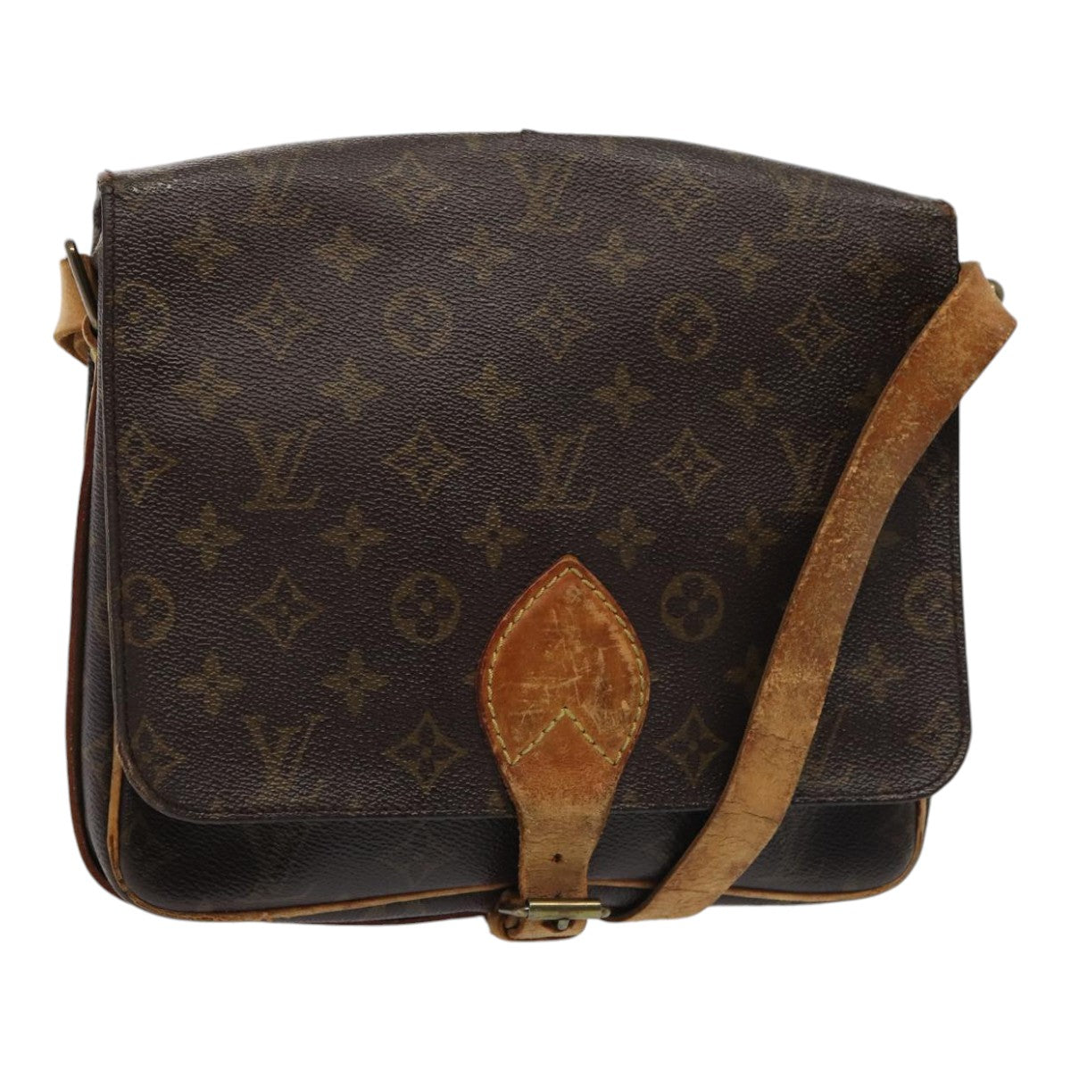 LOUIS VUITTON Monogram Cartouchiere GM Shoulder Bag LV Auth bs17000