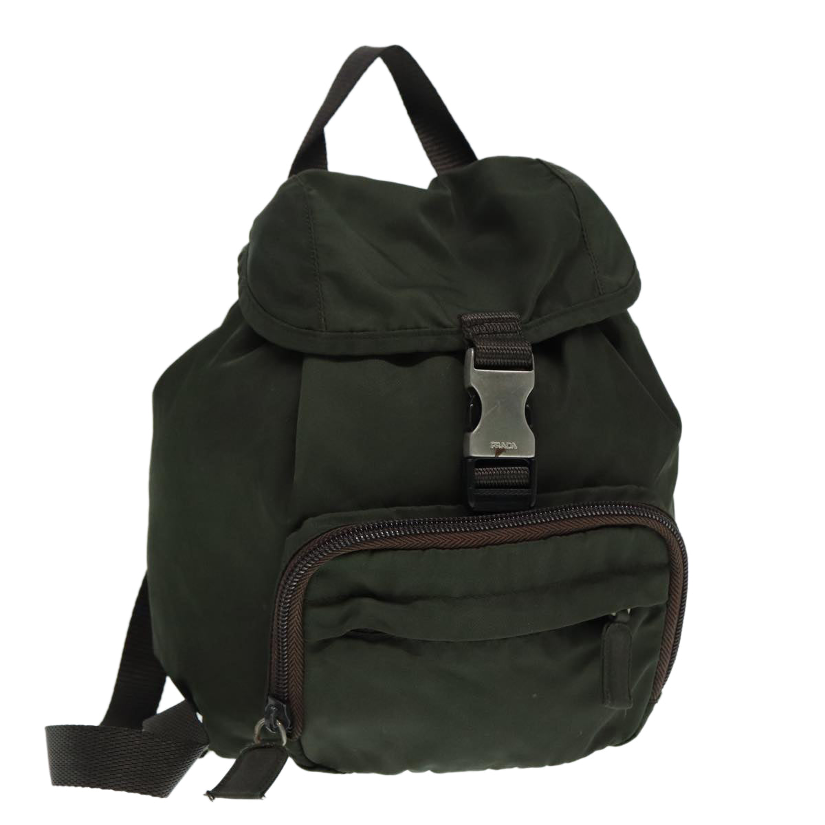 PRADA Backpack Nylon Khaki Auth