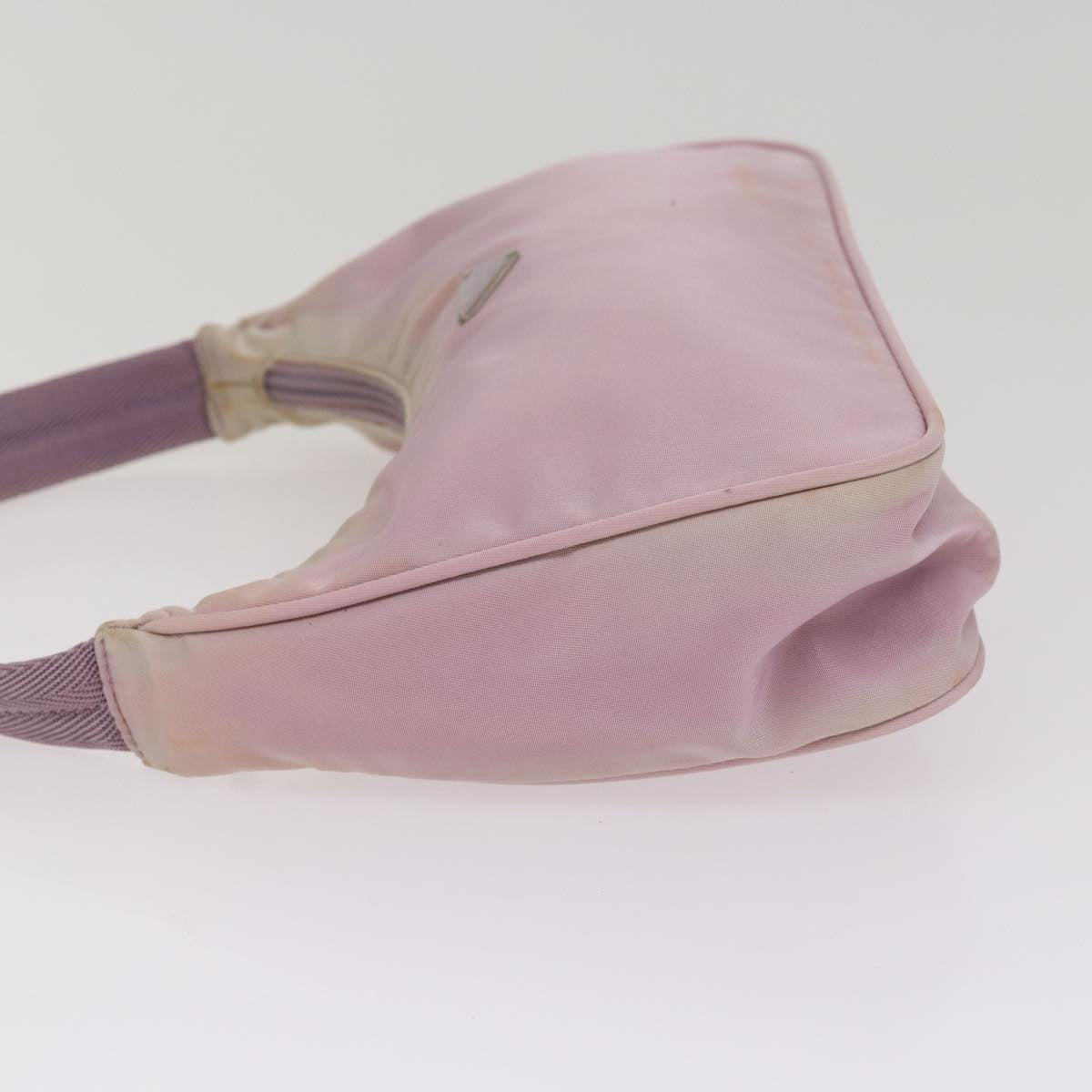 PRADA Mini Hand Bag Nylon Pink Silver Auth
