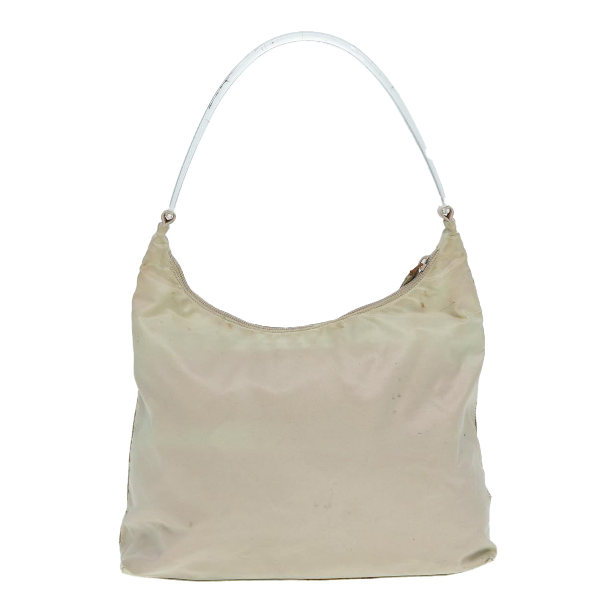 PRADA Hand Bag Nylon Beige Auth