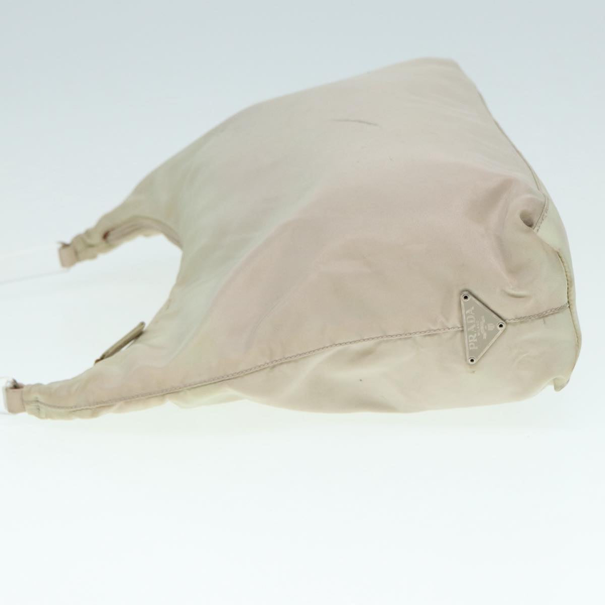 PRADA Hand Bag Nylon Beige Auth