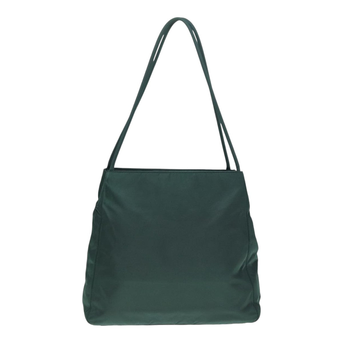 PRADA Hand Bag Nylon Green Silver Auth