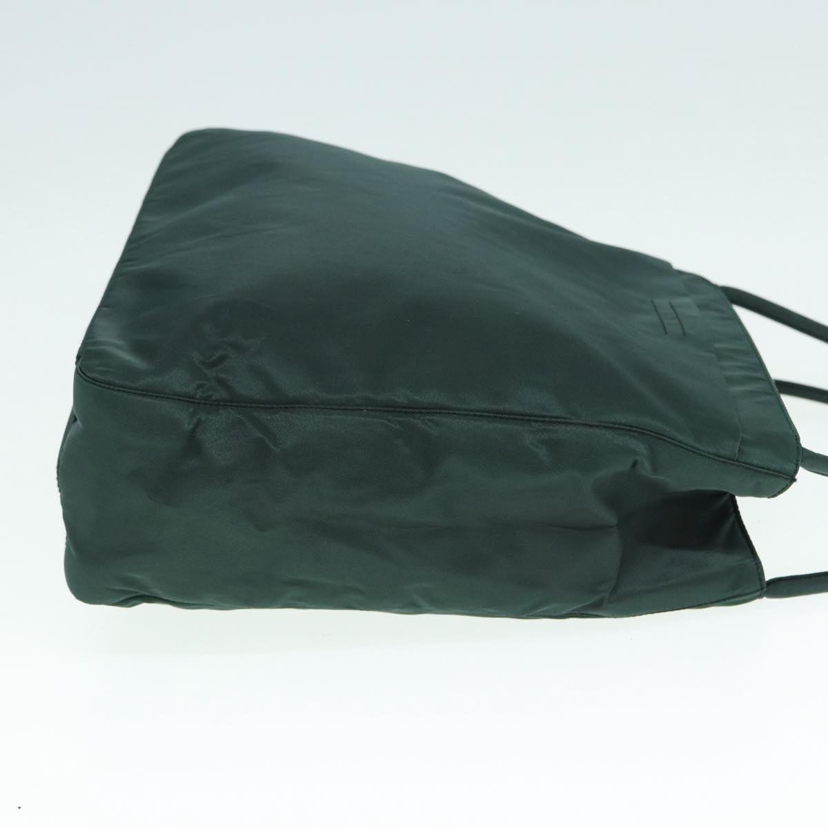 PRADA Hand Bag Nylon Green Silver Auth