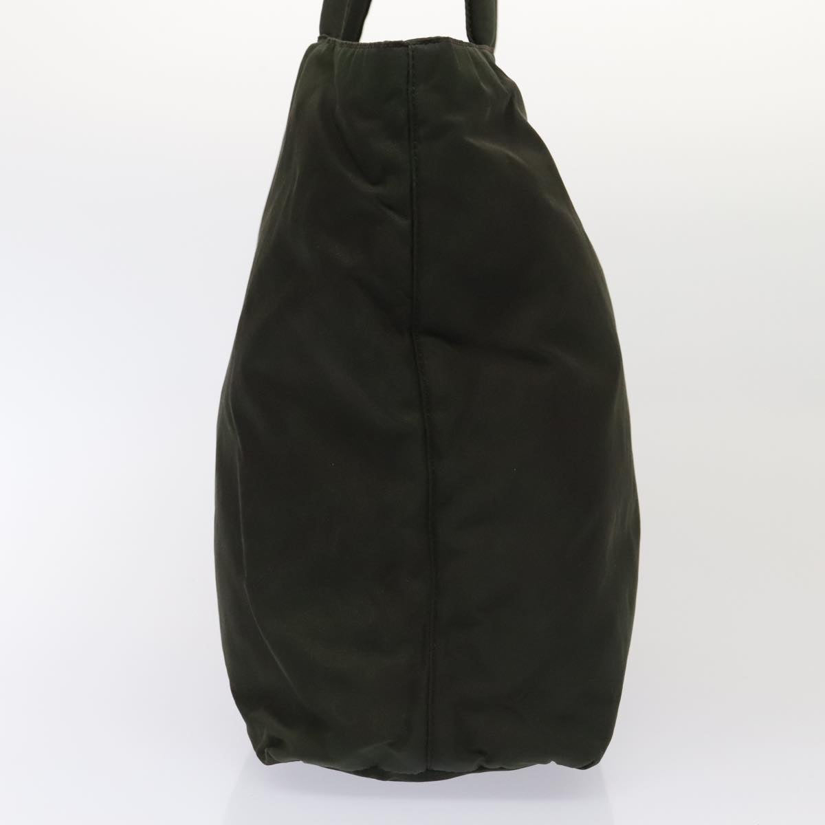 PRADA Hand Bag Nylon Green Silver Auth
