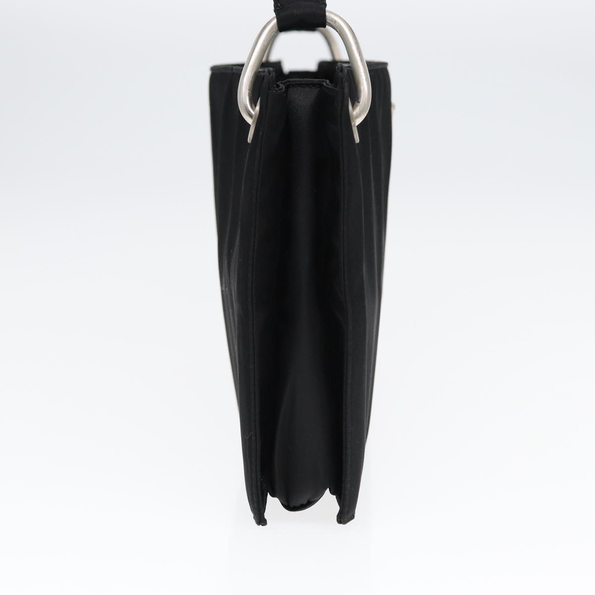 PRADA Shoulder Bag Nylon Black Silver Auth