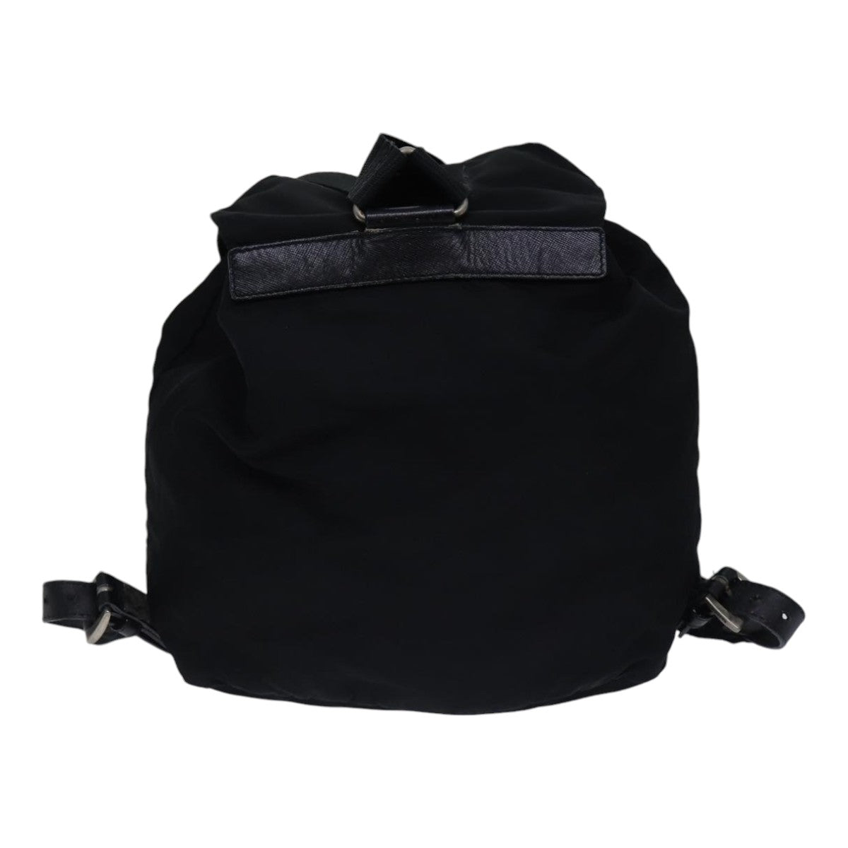 PRADA Backpack Nylon Black Silver Auth