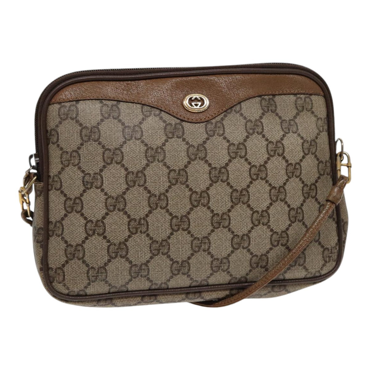 Gucci Leather Canvas Shoulder Bag