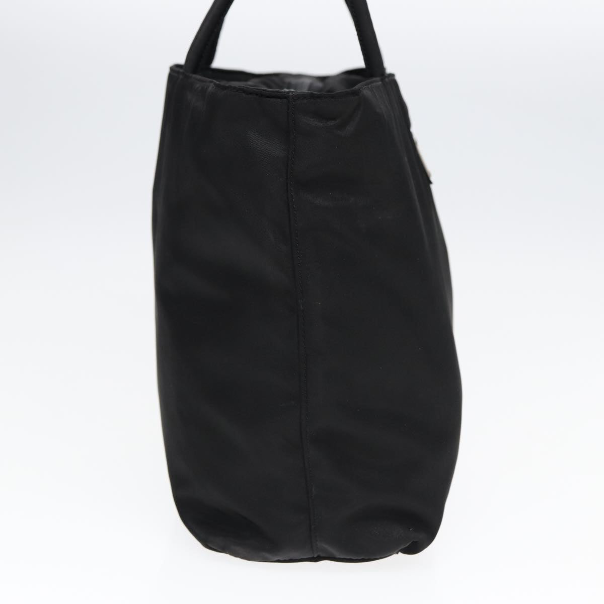 PRADA Hand Bag Nylon Black Silver Auth