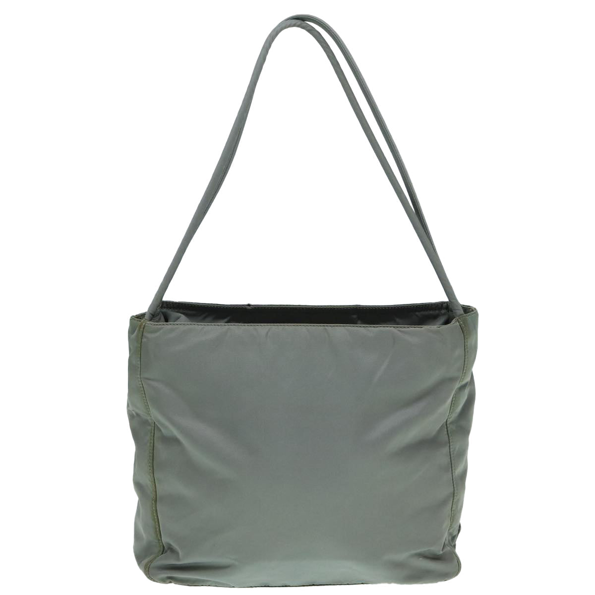 PRADA Tote Bag Nylon Gray Silver Auth