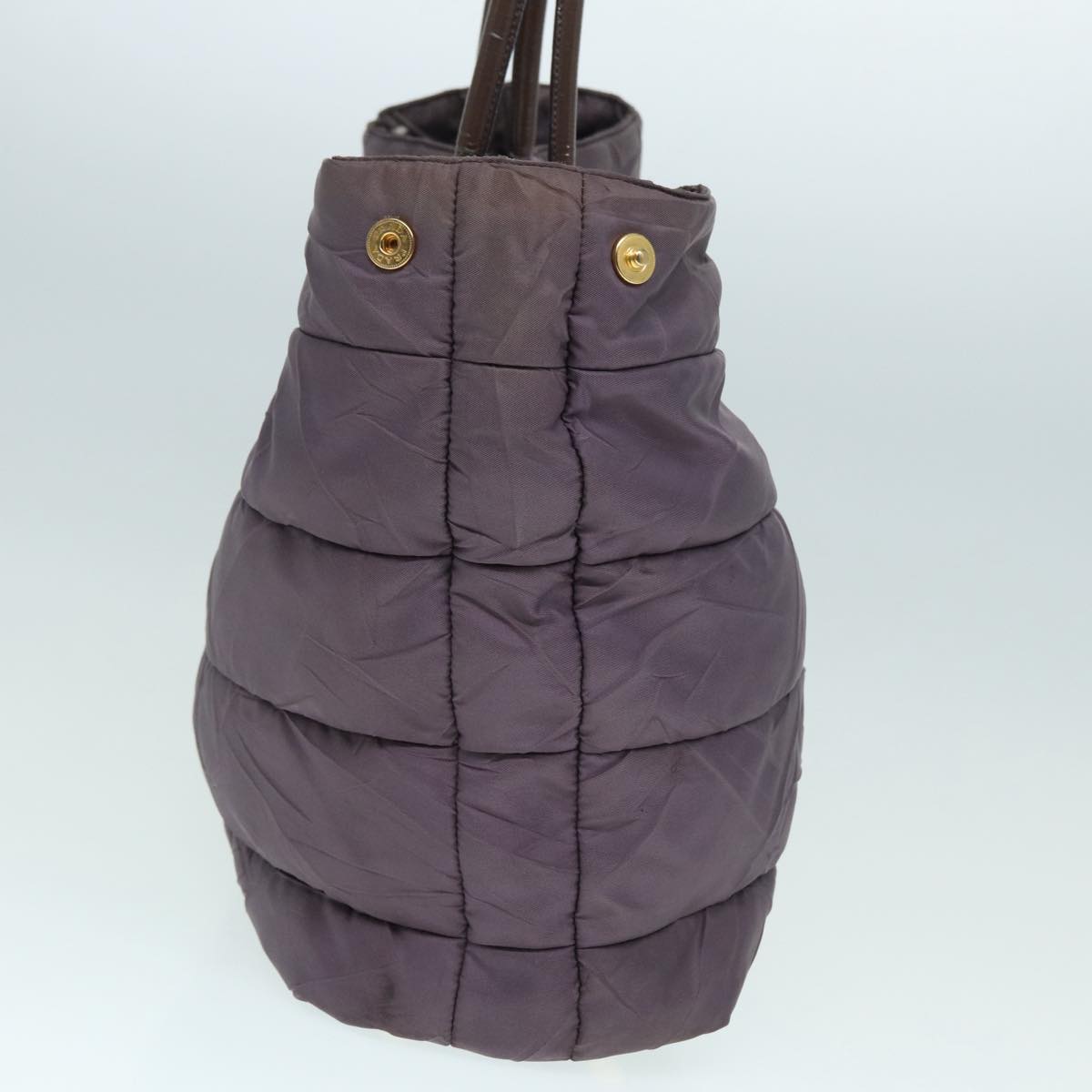 PRADA Hand Bag Nylon 2way Purple Gold Auth