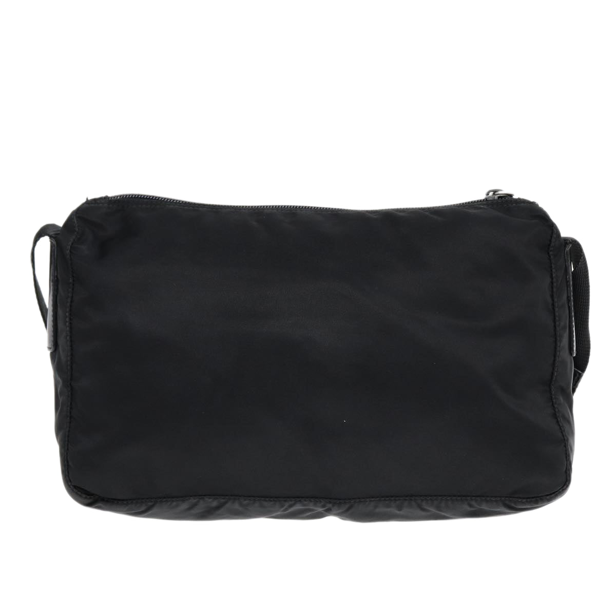 PRADA Shoulder Bag Nylon Black Silver Auth