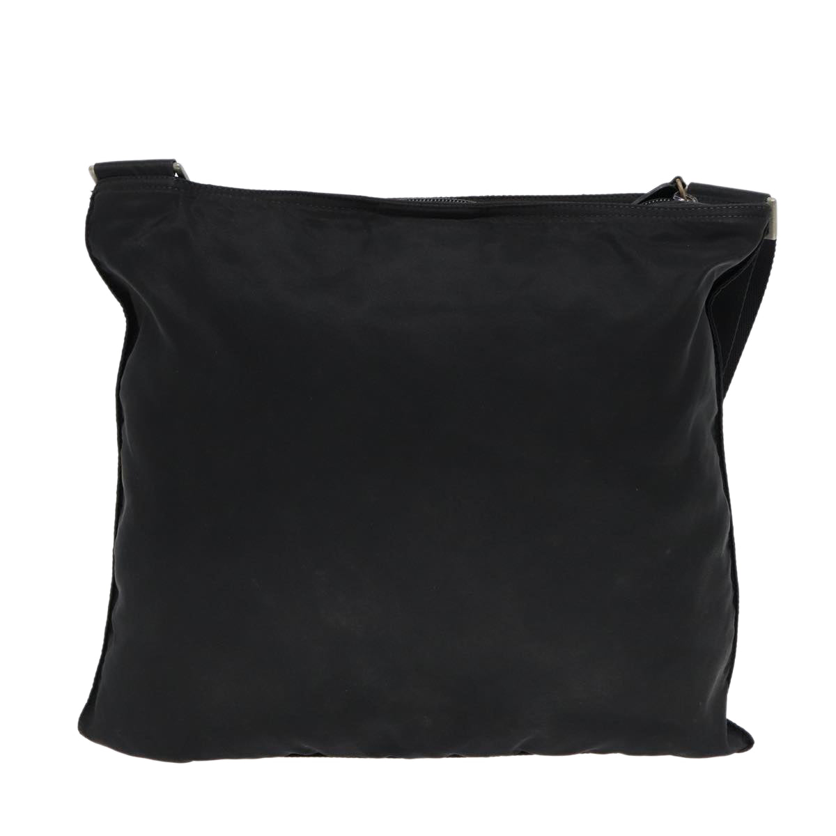 PRADA Shoulder Bag Nylon Black Silver Auth