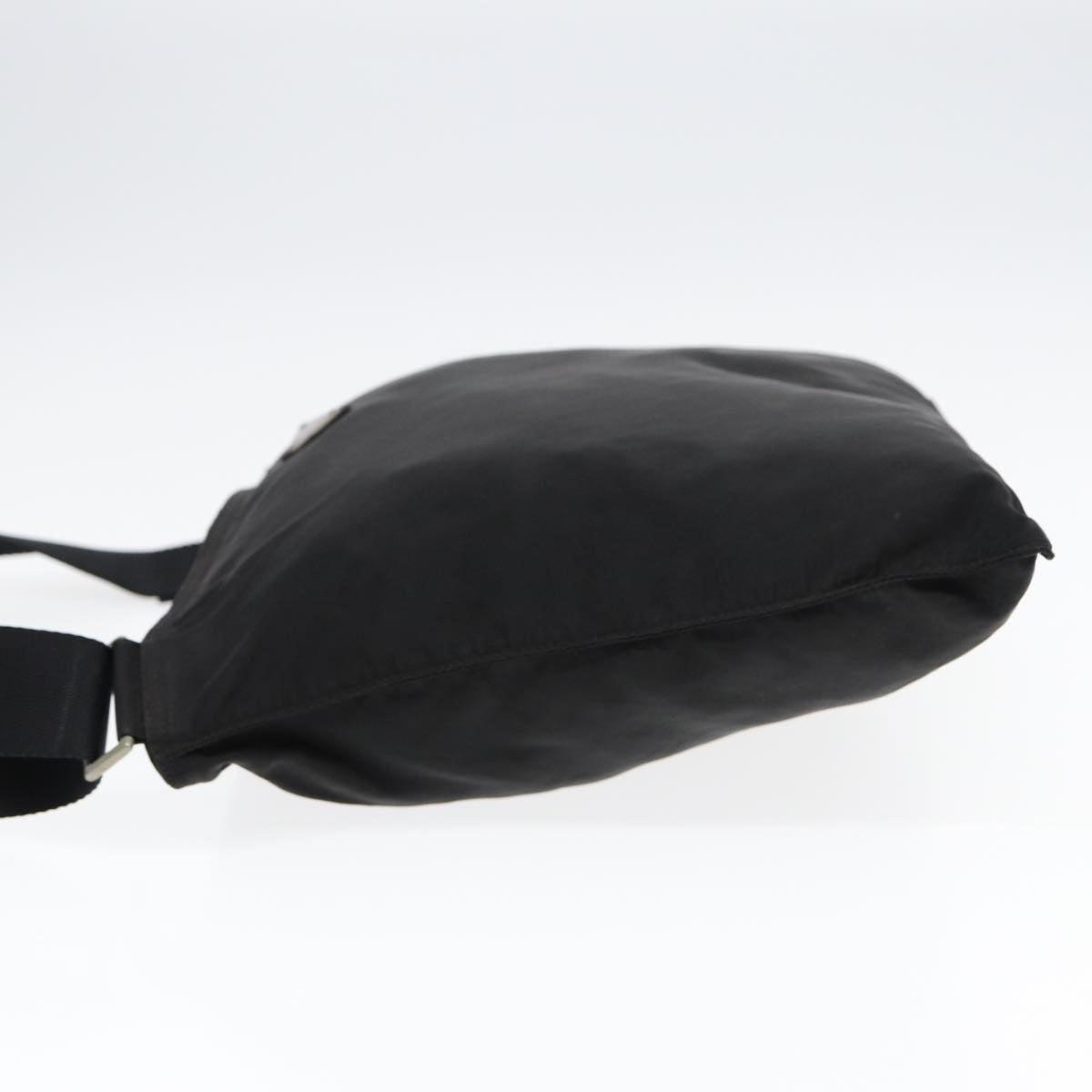 PRADA Shoulder Bag Nylon Black Silver Auth
