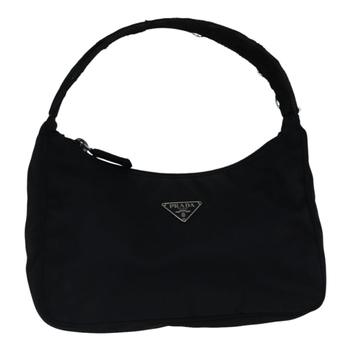 PRADA Hand Bag Nylon Black Auth