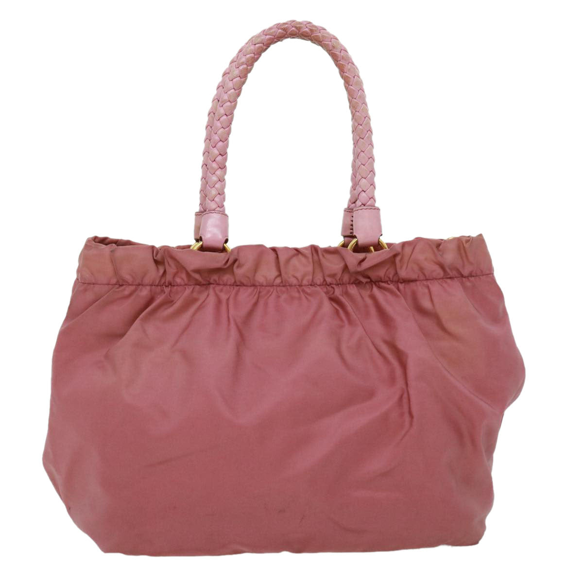 PRADA Hand Bag Nylon Pink Auth