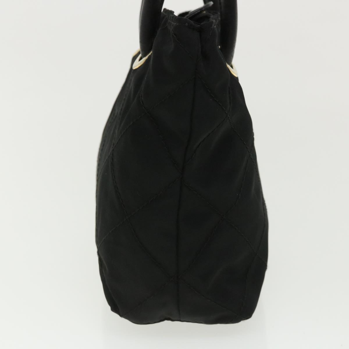 Prada Quilted Hand Bag Nylon Black
