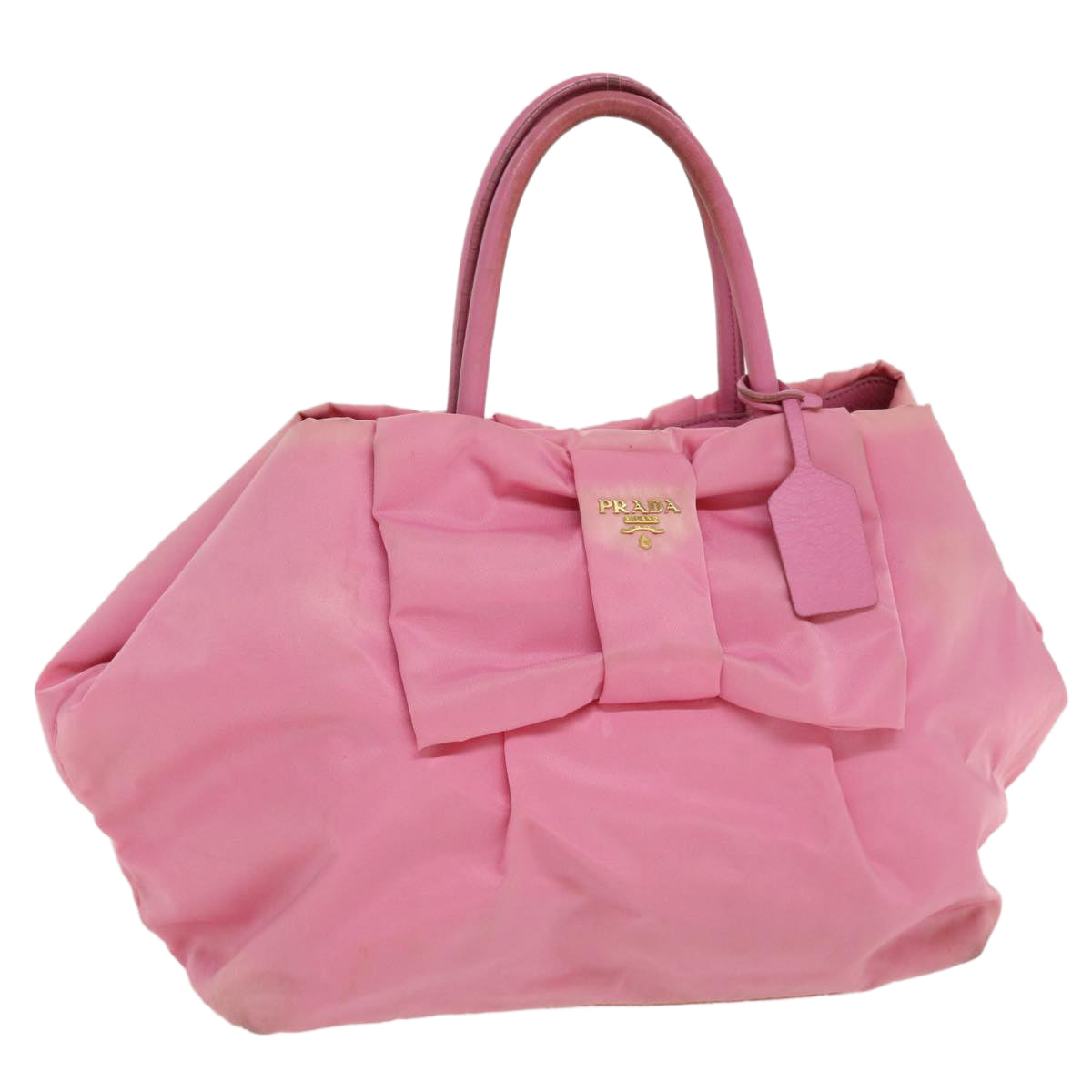 Prada Hand Bag Nylon Pink