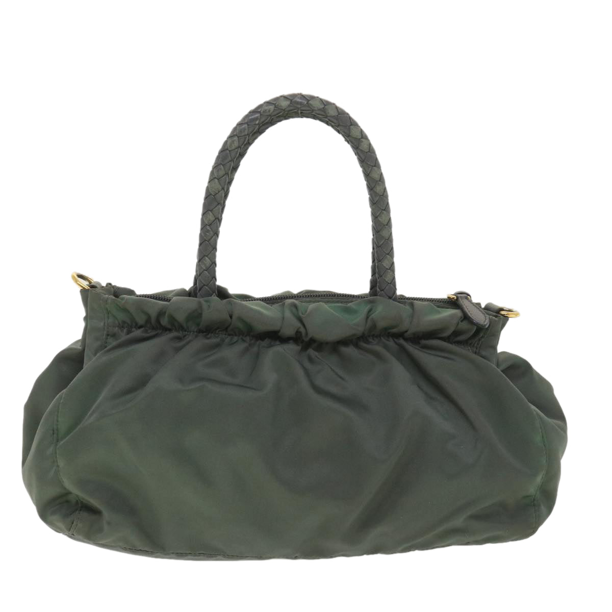 Prada Shoulder Bag Nylon 2way Khaki