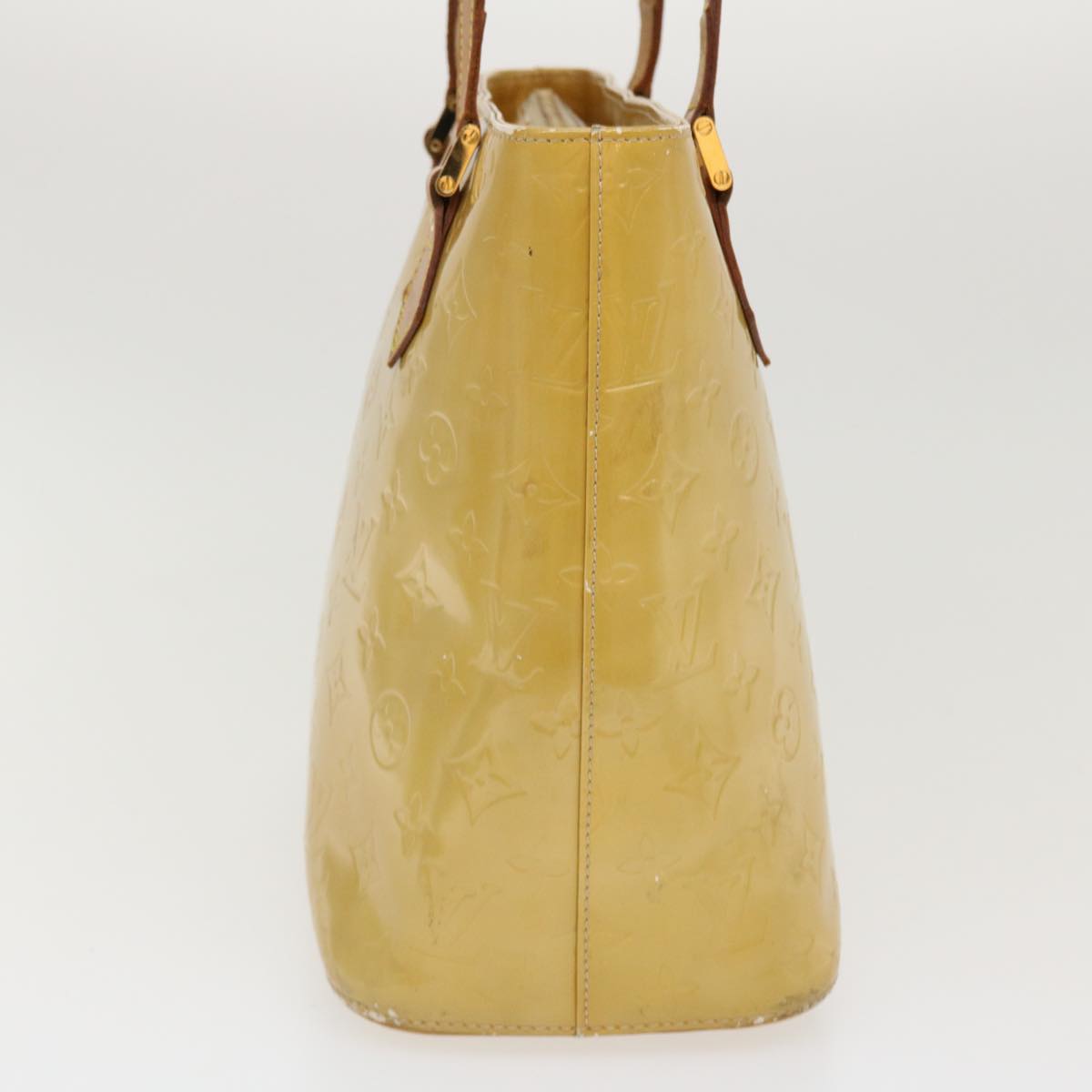 LOUIS VUITTON Monogram Vernis Houston Hand Bag Beige M91004 LV bs4627