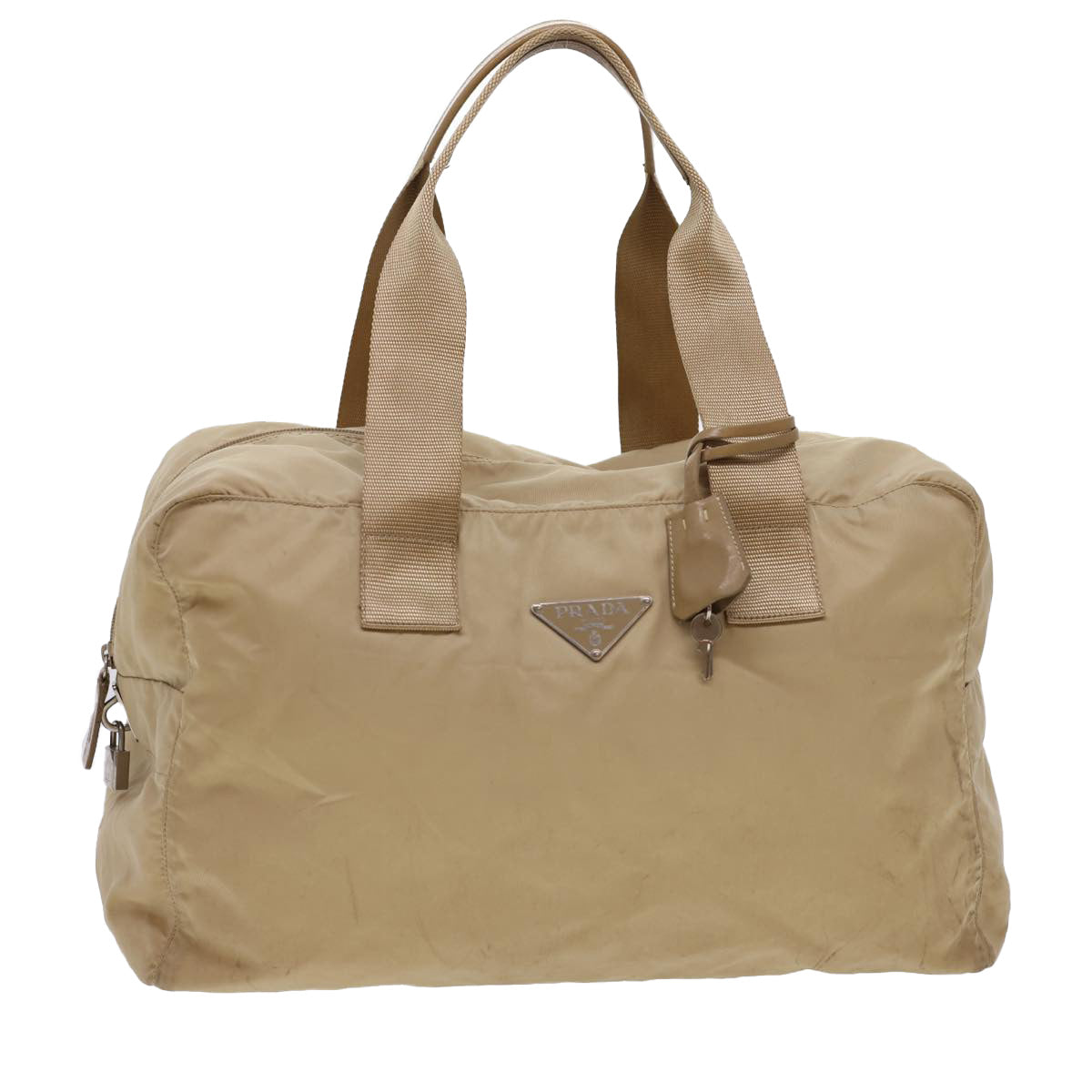 Prada Boston Bag Nylon Beige