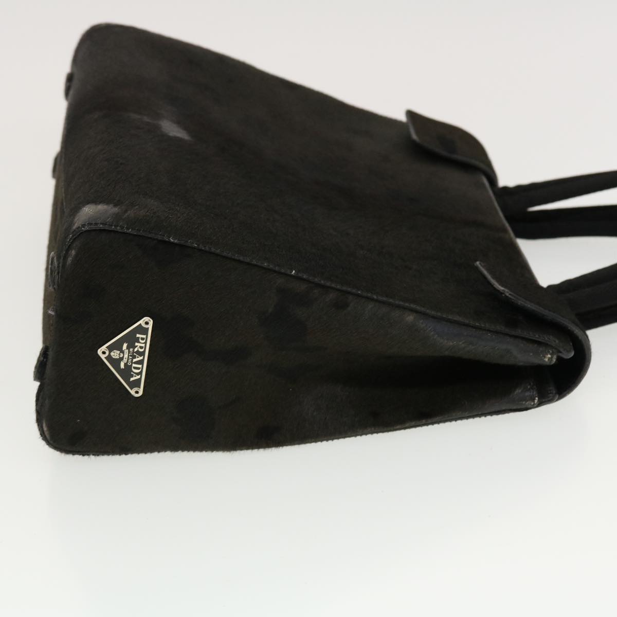 Prada Hand Bag Harako leather Black