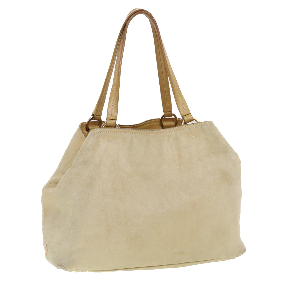 Prada Shoulder Bag Leather Beige