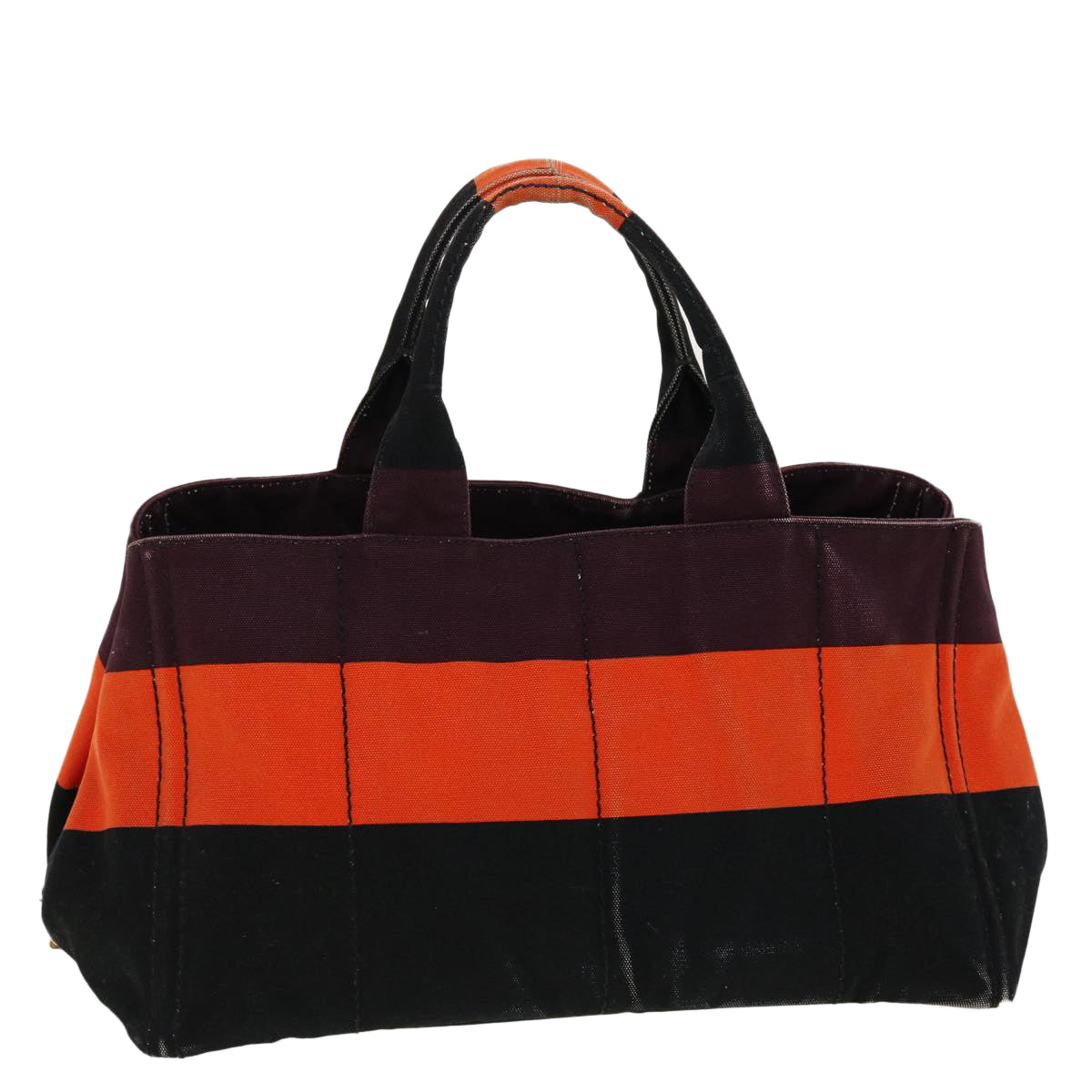 PRADA Kanapa MM Hand Bag Canvas Orange Auth