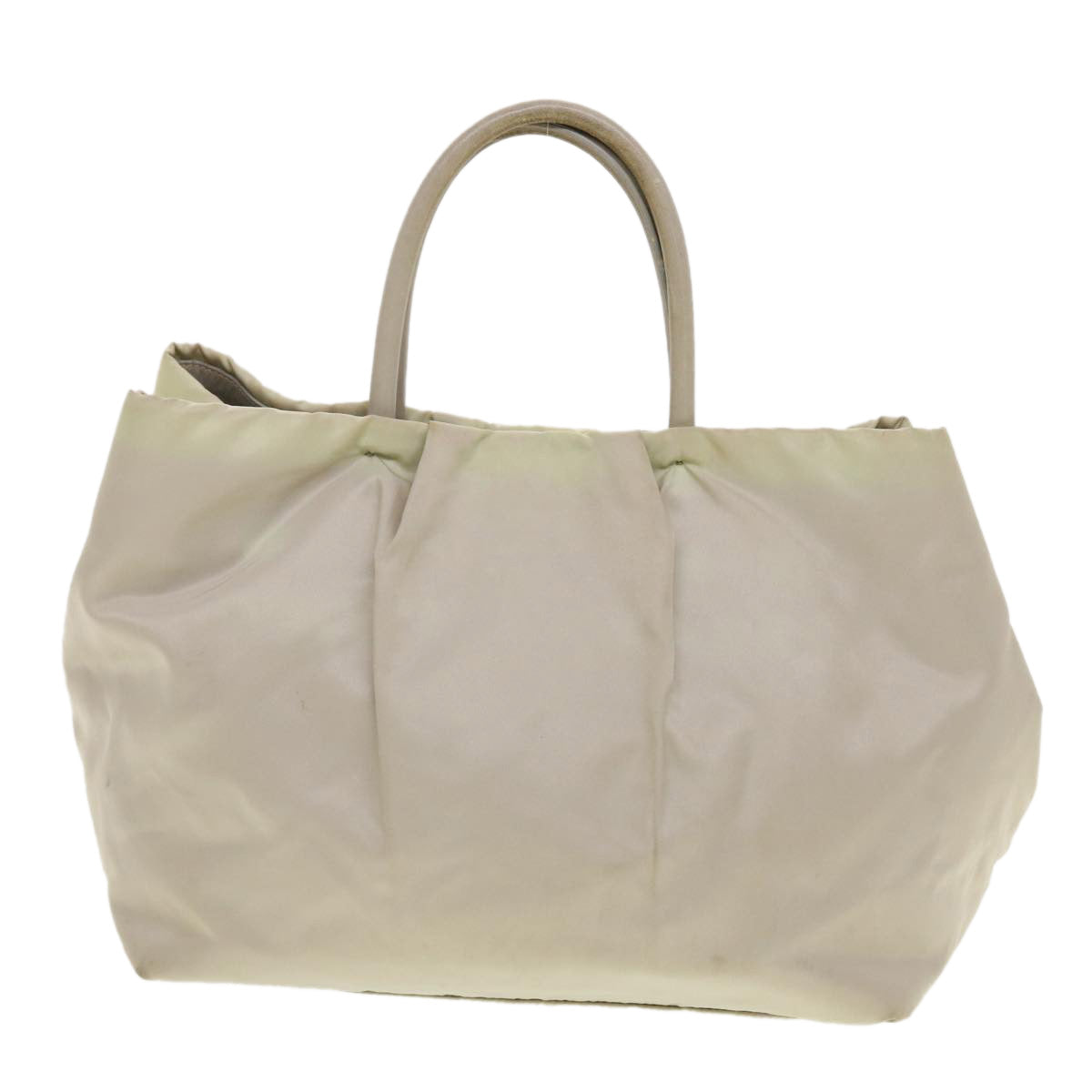 Prada Hand Bag Nylon Beige