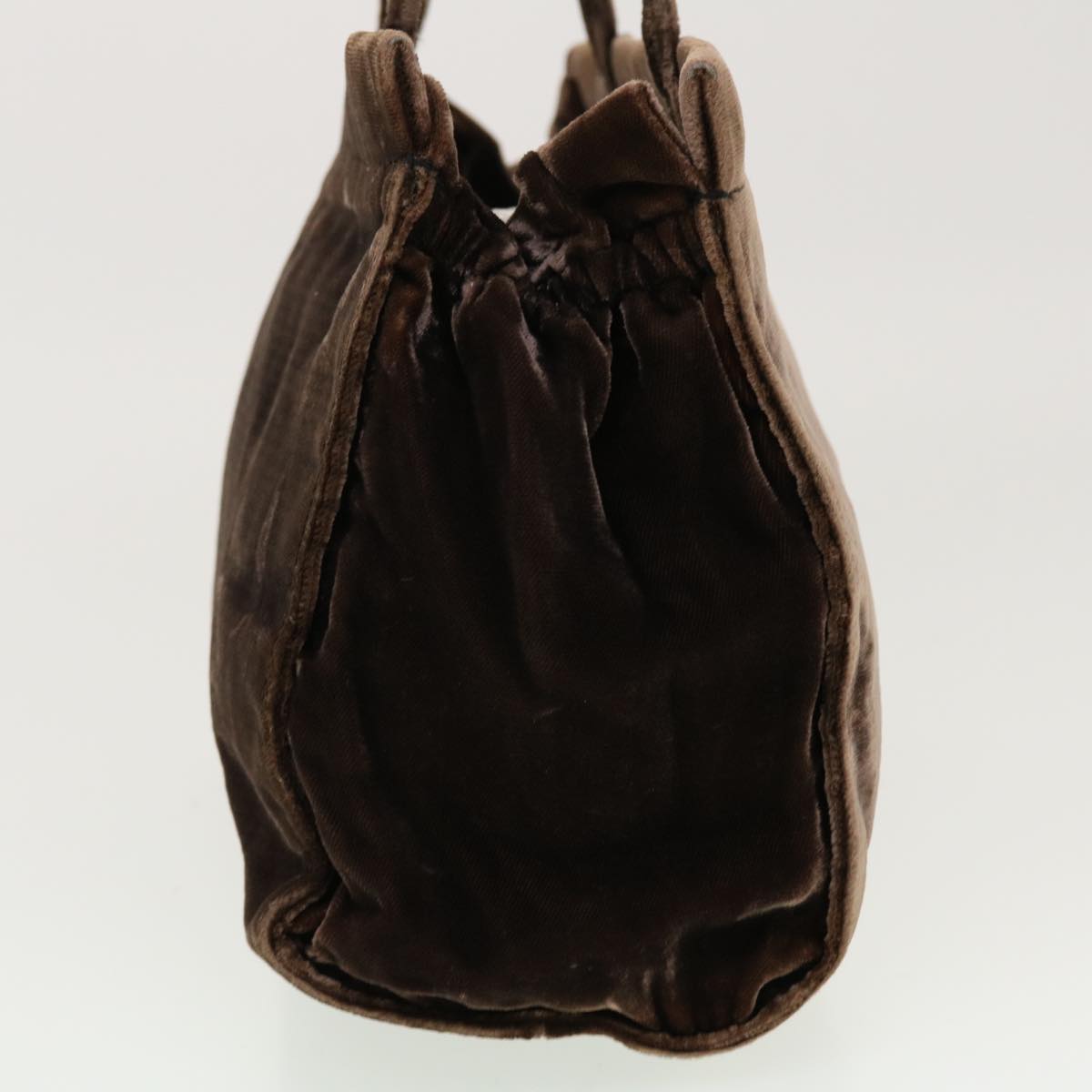 Prada Hand Bag Velor Brown