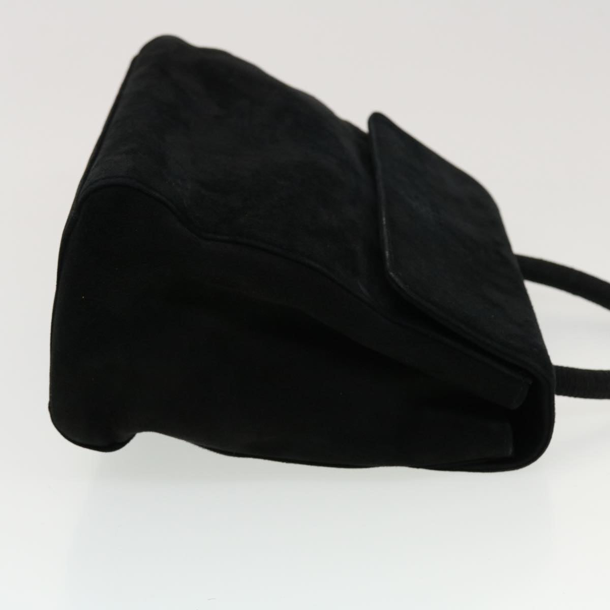 Prada Hand Bag Suede Black