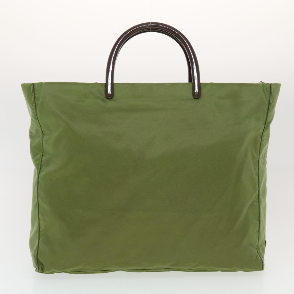 Prada Hand Bag Nylon Canvas 2Set Green Beige